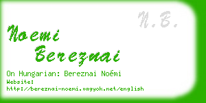 noemi bereznai business card